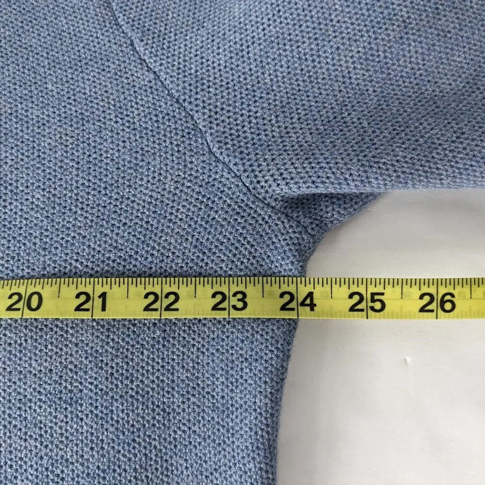 POLO RALPH LAUREN Pima Cotton Quarter-Zip Pullover Sweater Blue XXL Worn on TV